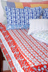 20s Cotton Cushion Cover in Block Print with Piping